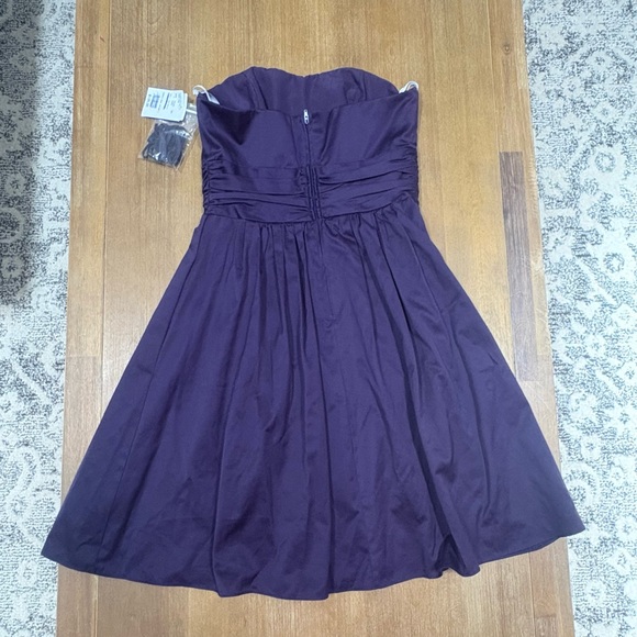 David's Bridal Strapless Dress in Rich Purple - Picture 2 of 7